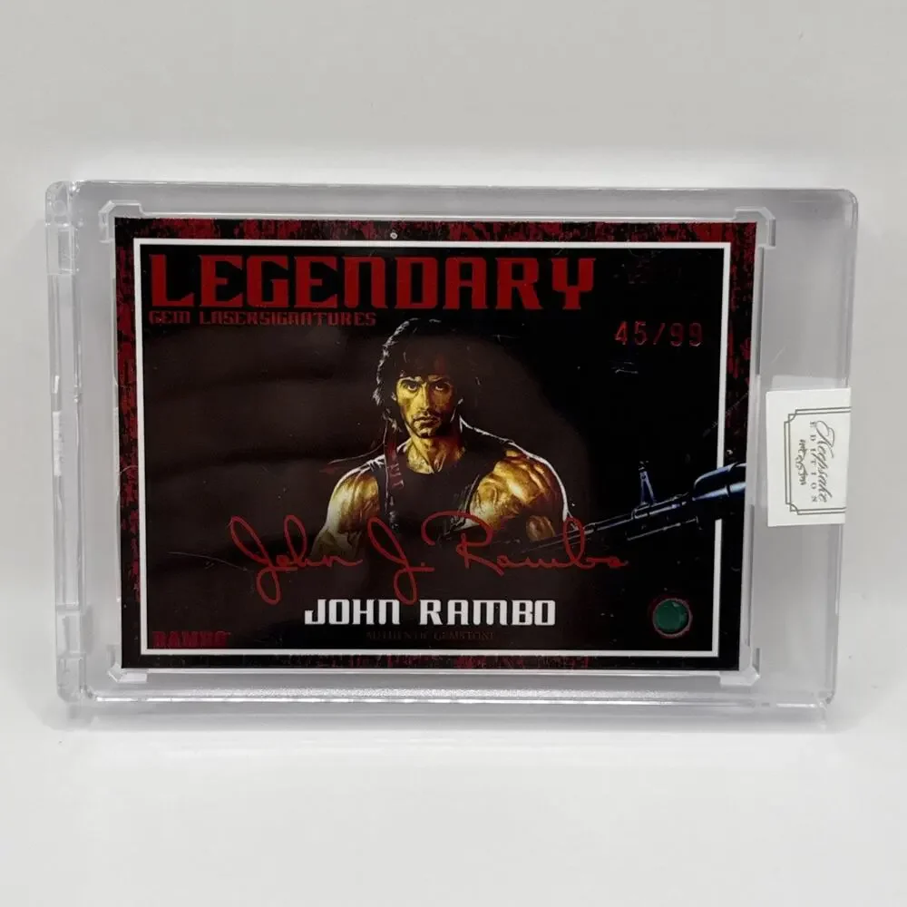 John RAMBO Keepsake Edition Gem Laser Signature AUTO /99 Rare Collectible Card